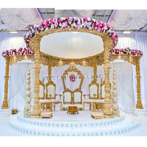 Magnífico Mandap de Boda Hindú con Aspecto de Madera, Fabuloso Mandap de Boda Maharani Avni, Impresionante Mandap de Boda Hindú Vidhi en Canadá - Product Image 1