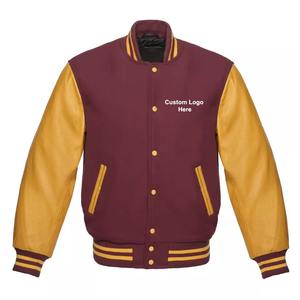 2023 chaquetas bordadas con estampado personalizado de alta calidad, chaqueta Unisex de béisbol Varsity Letterman, chaqueta de gran tamaño Ja - Product Image 6
