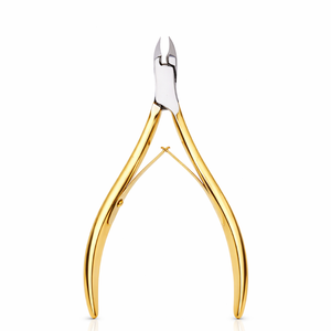 ที่ตัดหนังกำพร้าสแตนเลสแบบโค้งเคลือบทอง คุณภาพสูง พร้อมใบมีดตัดเล็บแม่นยำ สำหรับทำเล็บมือ  รับผลิตแบบ OEM พร้อมสกรีนโลโก้ - Product Image 1