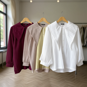 Chemisier Oversize Élégant pour Femme Valerie 100% Coton Infroissable Design Asymétrique - Product Image 3