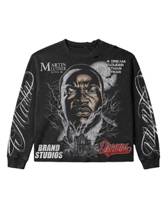 Sweat-shirts personnalisés délavés à l'acide, imprimés à l'écran, effet vieilli, en coton respirant de haute qualité, décontractés et uniques - Product Image 1