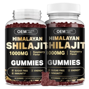 Gomitas de Shilajit del Himalaya Sin Azúcar para Energía y Apoyo Inmunológico, Gomitas de Shilajit Puro con Más de 85 Minerales Traza y Ácido Fúlvico - Product Image 1