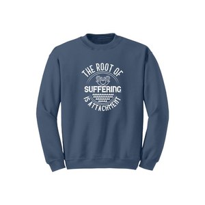 Sweat-shirt en mélange de coton avec des thèmes de bouddha imprimés Style décontracté 12 options de couleur 260-280 Placement de conception personnalisable GSM lourd - Product Image 1