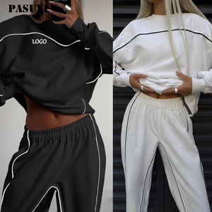 Ensemble de Survêtement <span class=keywords><strong>Femme</strong></span> PASUXI Grande Vente Printemps, Sweat à Capuche Décontracté et <span class=keywords><strong>Pantalon</strong></span> de Jogging Deux Pièces - Product Image 2
