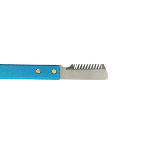 Herramienta de aseo para mascotas personalizada, cuchillo para pelar perros con mango de madera, cuchillo para pelar de un solo extremo - Product Image 4