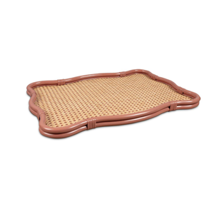 Bandeja de servicio de ratán azul rústico, bandeja de bastón hecha a mano para mesas de Centro y decoración del hogar, cumple con el estándar de exportación de Vietnam - Product Image 4