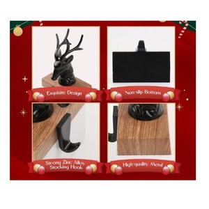 Venta al por mayor de Navidad decoración del hogar soporte de la media de Metal percha medias perchas ganchos para fiestas y eventos más vendidos uso - Product Image 3