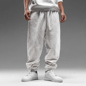 Pantalon de jogging ample Sun Fad pour homme, 500 GSM, pantalon de jogging, pyjama, streetwear d'hiver pour homme, pantalon de jogging délavé au soleil - Product Image 4