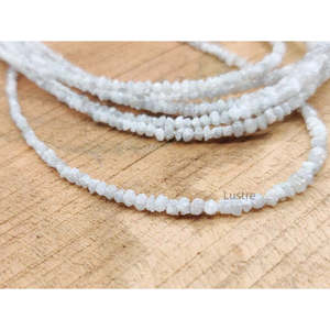 Perles de diamant blanc naturel 100% - Perles brutes non taillées, couleur blanc neige - Product Image 2