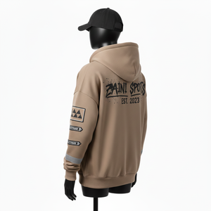 Sweat à capuche intégral pour femme, 320 GSM, mélange de coton lourd, polaire chaud, marron, streetwear, logo brodé personnalisé, sweat-shirts basiques - Product Image 5