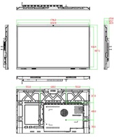 Tableau blanc interactif 4K de 86 pouces avec écran tactile infrarouge 40 points, système d'exploitation Android 12/13 pour une utilisation en classe et au bureau