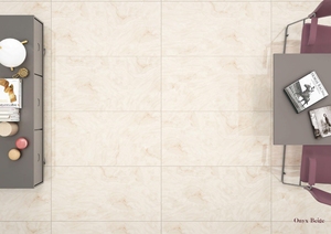Carreaux de porcelaine émaillée moderne brillant de 9mm d'épaisseur au design italien, beige onyx, antidérapants pour usage intérieur, appartements, villas et centres commerciaux - Product Image 3