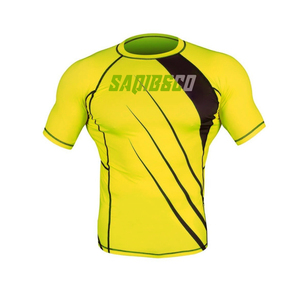 Vente en gros Rashguard en spandex extensible imprimé personnalisé Manches longues Logo Sublimation Protection solaire Léger Durable MMA Gear - Product Image 2