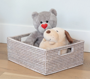 Cesta de Mimbre Natural Ecológica Sisu Handicraft, Color Blanco y Negro, Diseño Simple con Tapa, Flexible, Multiusos, Apta para Alimentos - Product Image 2