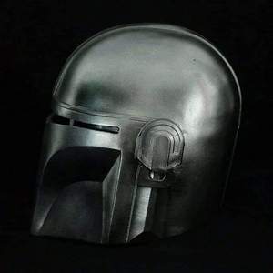 Casco Medieval Con Forro Y Correa De Mentón Para Disfraces/Juegos De Rol Casco De Acero Mandaloriano STARWARS - Product Image 3