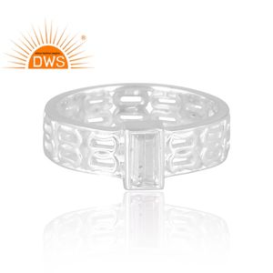 Anillo de piedras preciosas Cz Natural de plata 925 más vendido, joyería personalizada para mujer, regalo para ella - Product Image 1
