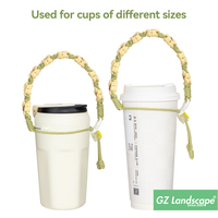 Lanière de paracorde fleur de marguerite personnalisée porte-bouteille d'eau tasse à café portable faite à la main transporter macramé crochet sangle en coton