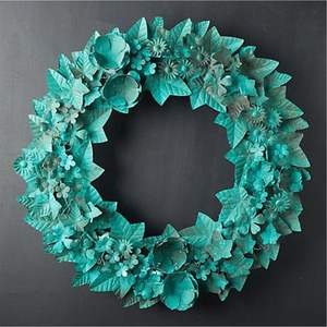 Couronne murale en métal cuivre rustique, sculpture florale artisanale, décoration murale suspendue, style feuille de métal pour décoration murale intérieure et extérieure - Product Image 4