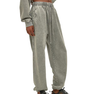 Nouveauté Pantalon de survêtement délavé à l'acide Vêtements de sport Tissu en coton Collection hiver Pantalon de survêtement décontracté et confortable pour hommes - Product Image 3