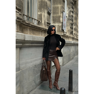 Chaqueta Blazer de un Solo Botón para Mujer, Marca FOX FABRIC, en Color Negro - Product Image 3