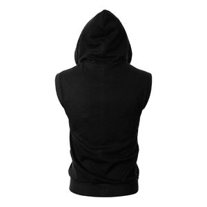 เสื้อสเวตเตอร์มีฮู้ดสำหรับผู้ชายเสื้อมีฮู้ดแขนกุดสีชมพูว่างใหม่ราคาถูก - Product Image 6