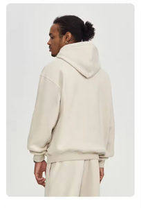 Personalización 100% algodón logo Drop Shoulder Boxy Hoodies para hombres Athletic Heavyweight Hoodies personalizado impreso al por mayor - Product Image 2