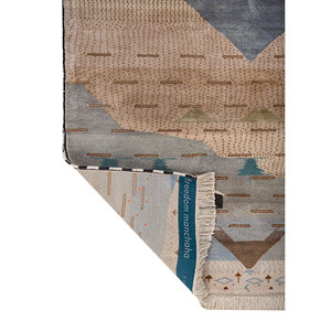 Alfombra de Seda Anudada a Mano Freedom Manchaha, Color Marfil, Alfombra Rectangular Clásica para Sala de Estar, Diseño Abstracto LUV-8603 - Product Image 5