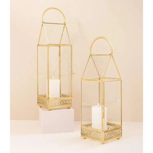 Portavelas de Metal Plateado de Alta Calidad, Moderno, de Hierro y Vidrio, Decoración Elegante para Interiores y Exteriores - Product Image 4