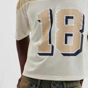 Camisetas de malla de rizo de algodón 100% para hombre con logotipo personalizado, ropa estampada de manga corta de secado rápido con características ligeras, tarifa al por mayor - Product Image 6