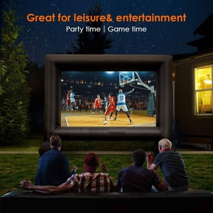Écran de cinéma gonflable géant personnalisable pour location commerciale en extérieur avec fauteuils et canapés gonflables - Product Image 3