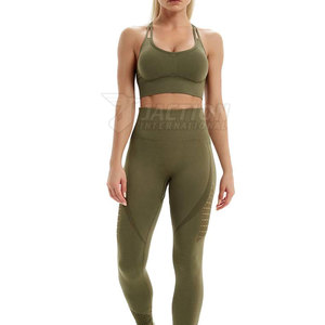 Haute qualité Gym Fitness sans couture Yoga ensemble femmes 2 pièces sans couture Yoga ensemble sport Gym porter Yoga ensemble - Product Image 2