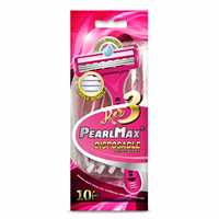 Rasoirs jetables PearlMax à 3 lames pour femmes, lot de 10, pour soins personnels, rasoir pour la maison, l'hôtel, le salon, vente en gros