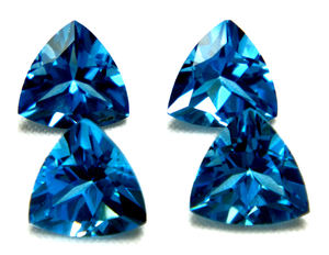 Earth Mined Certified Auténtico Topacio azul Facetado Trillón Corte Calibrado Tamaño Suelto Semiprecioso Piedra preciosa curativa para la venta OEM - Product Image 2