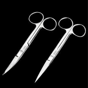 Ciseaux droits en acier inoxydable dentaire chirurgical médical 12.5cm manuel léger de haute qualité - Product Image 5