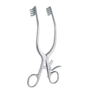 Écarteur de cervelet Adson 4x4 dents émoussées 23mm bras droits haute qualité manuel en acier inoxydable - Product Image 3