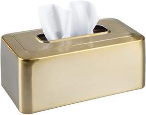 Caja de servilletas de acero inoxidable de diseño único Caja de papel de seda de tamaño personalizado de forma cuadrada para uso en utensilios de cocina - Product Image 5