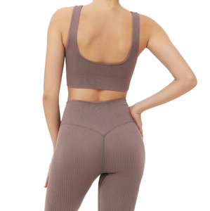 Logo personnalisé GRS Durable Taille Haute Sportswear Leggings Pantalon Respirant Push-up Yoga Set pour Femmes Plus Size Taille Élastique - Product Image 4