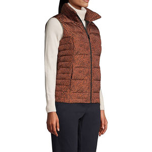 Gilet matelassé sans manches pour femmes, fermeture éclair, d'hiver, chaud, respirant, en nylon, grande taille, séchage rapide, imprimé en coton, vente en gros - Product Image 3
