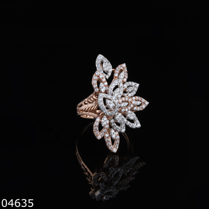 แหวนหมั้นผู้หญิงทองคำโรสโกลด์ 14K เพชรเพาะเลี้ยงทรงบริลเลียนท์คัทที่ได้รับการรับรอง สำหรับวันวาเลนไทน์ ขายส่ง - Product Image 1