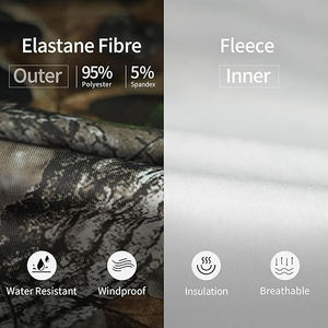 Sweat-shirts camouflage en polaire, pull d'hiver, vêtements tactiques streetwear unisexe, tissu épais, coupe décontractée - Product Image 6