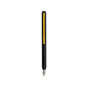 Grafeex Fountain Pen Design In Italy With Coulored Yellow Clip Nib Fine And Custom Logo Ideal For Promotional Gift