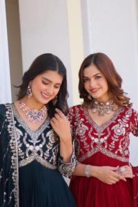 2024 été col en v femmes Bandhej renard Georgette robe lavable longueur au sol décontracté travail Festival porter solide pur Bandhej longue - Product Image 4