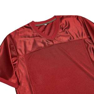 Maillot de football américain T-shirts Logo brodé par sublimation Polyester personnalisé Boxy Mesh Streetwear Tops - Product Image 5
