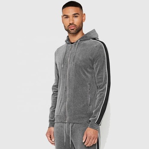 Sweat à capuche zippé personnalisé imprimé bouffant sweats à capuche pour hommes sweats à capuche zippés à fermeture éclair manches longues vêtements de sport - Product Image 4