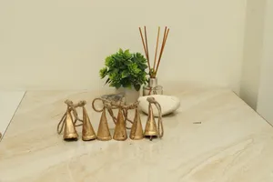 กระดิ่งโลหะเคลือบทองสำหรับตกแต่งแบบแขวนประดับประตูรูปต้นคริสต์มาสตกแต่งเทศกาลคริสต์มาสทาสีโลหะ - Product Image 4