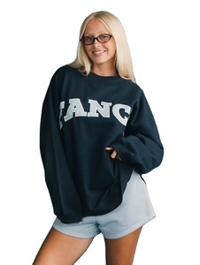 Sweat-shirt à col montant réversible pour femme, imprimé personnalisé sur le devant, en polaire, à manches longues, surdimensionné, écologique, pour l'hiver - Product Image 6