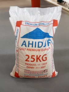 Sal de Mesa Sólida de Grano Grueso AHIDJE, Premium Refinada, Blanca con Yodo, Bolsa a Granel de 25 kg, Uso Culinario, Egipto - Product Image 4