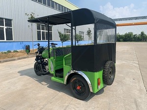 รถสามล้อไฟฟ้าโดยสาร 48V 501-800W ตัวถังปิด 3 ที่นั่ง สีเขียว เหล็ก - Product Image 1