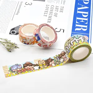 스티커 장식 종이 다채로운 접착 반짝이 테이프 편지지 스트라이프 테이프 Washi