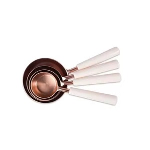 Tasses à mesurer en métal et résine, ensemble de tasses et cuillères à mesurer en acier inoxydable pour cadeau, cuisine, pâtisserie - Product Image 1